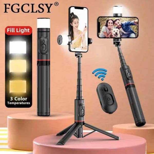 FGCLSY selfie stick tripod phone holder with fill light portable wireless used for live broadcasting Android Z250418