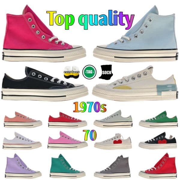 Designer Shoes 1970s Chuck 70 High Canvas Shoes for mens women Black pink Sunflower Heart Shaped Pattern sneakers womens trainers sports mens outdoor shoe