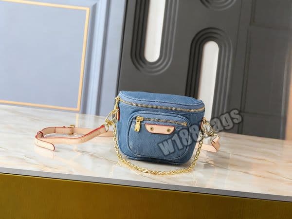 Fashion Leather Classic Zipper Shoulder Bags Waist Bags Handbags Chain Cross Body Bags