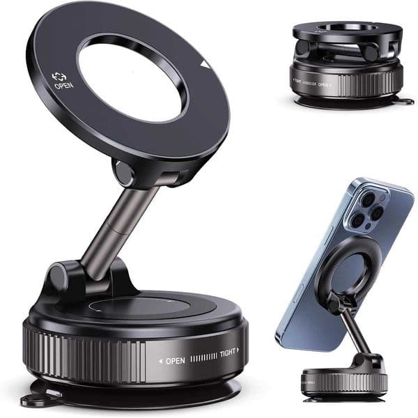 Magnetic Suction Cup Phone Mount for 360 Adjustable Magnetic Car Phone Holder Pocket Size Foldable Car MountM251118