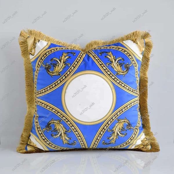 Fashionable retro designer pillow decorative pad luxury velvet fabric tassel pad waist pillowcase sofa car pillowcase cushion cover