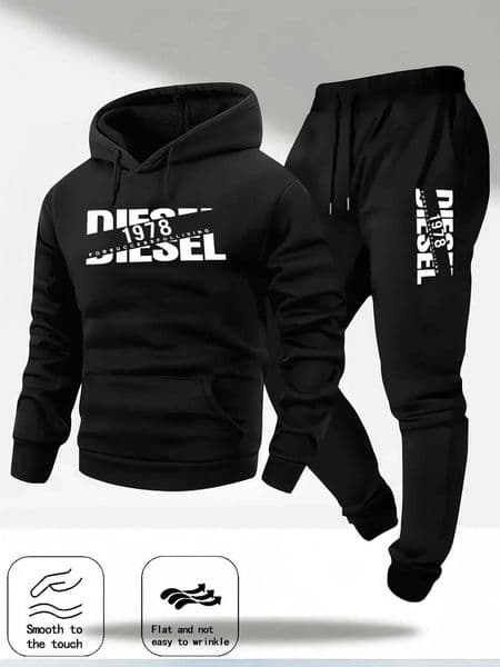 Mens Hooded Sportswear Set Popular Autumn Winter Fashion Soft Comfort Fabric Casual Two in One Outfit men clothes sweatpants M251118