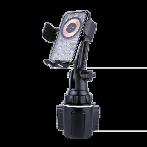 Universal Car Cup Phone Holder Mount Qi Wireless Fast Charger Automatic Infrared Smart Sensor Clamping Mount StandM251118