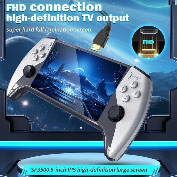Multifunctional 5 Inch I HD Retro Handheld Game Console SF3500 Support Multi-System with FHD Port Dual Core256GB ExpandableW251118