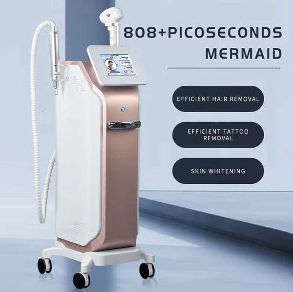 Newest Multi-Functional Picosecond Laser Tattoo Removal 755 808 1064 Diode Laser Hair Removal Ice Titanium Painless Depilation Machine 2 Handle