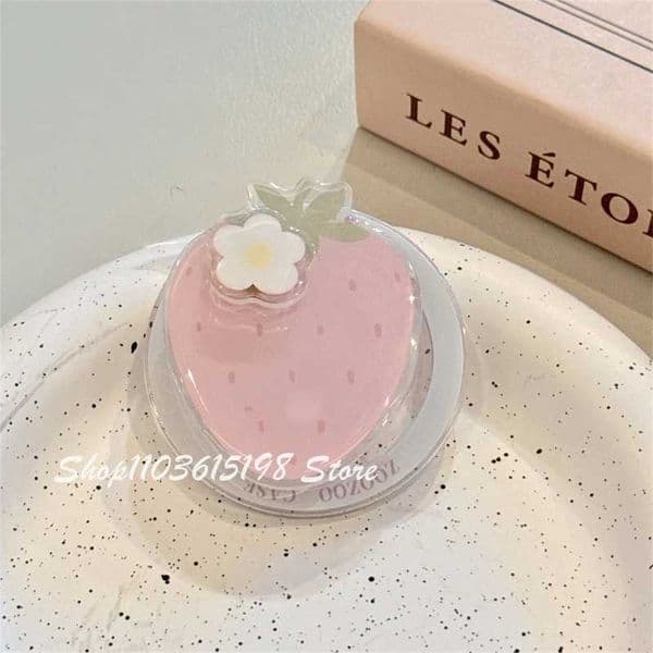 Korean Cute Flower Strawberry Rotate Magnetic Holder Phone Griptok Grip Tok Phone Stand Support For iPhone For Smart TokM251118