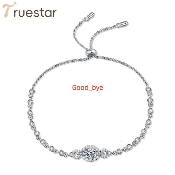 Elegant Jewelry Light Luxury 925 Sterling Silver Bracelet Moissanite Bracelet Fine Chain Link Bracelets for Women Party