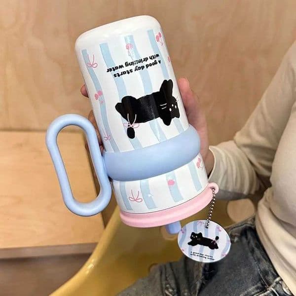 Portable 540ml Insulated Water Bottle Large Capacity 316 Stainless Steel Insulated Cup Sealed Leak-proof Straw Water Cup Student Y251118