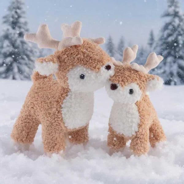 25/35cm Cute Deer Plush Toy Soft Stuffed Animal Doll Lovely Reindeer Plushies Appease Doll Birthday Gifts Girl Boy Home Decor Z251118
