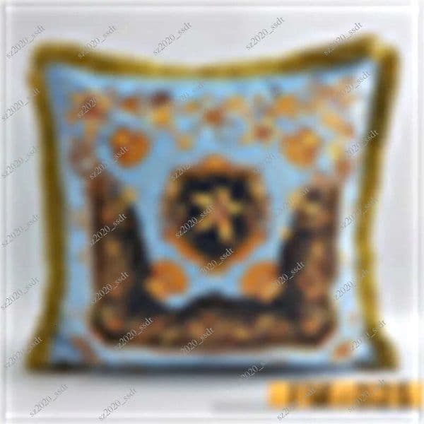 Fashionable retro designer pillow decorative pad luxury velvet fabric tassel pad waist pillowcase sofa car pillowcase cushion cover home textile supplier-21545