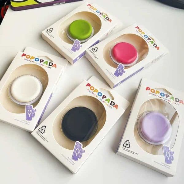 Cute Multi Colored Silicone Magnetic Phone Griptok Grip Tok Stand for IPhone Wireless Charging Holder BracketM251118