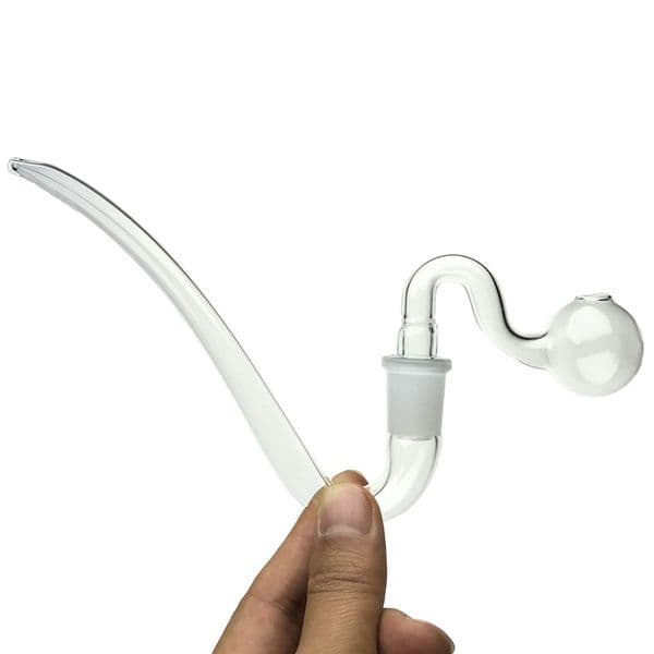 Goodsstore 14mm Female J Hook Straw Adapter Tube with 14mm Male Glass Oil Burner Pipes Thick Bong Smoking Set