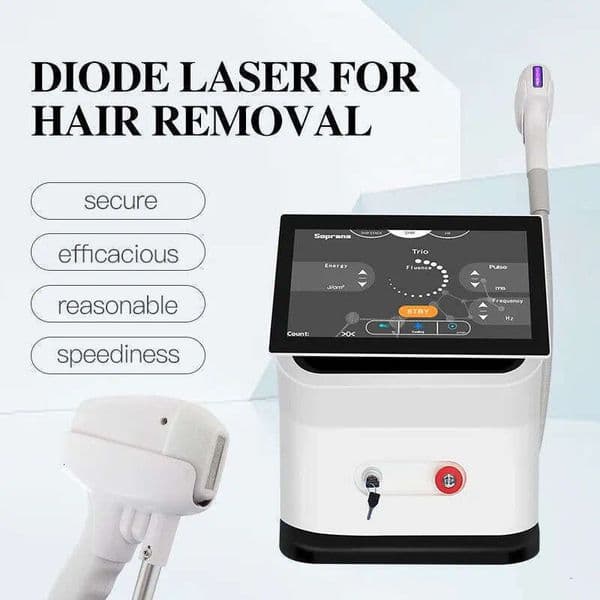 Desktop Ice Platinum Cooling System Skin Care 808Nm Diode Laser Hair Removal Machine 3-Wavelength Body Hair Removal Skin Rejuvenation Whitening Equipment