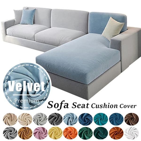 Super Soft Velvet Sofa Seat Cushion Cover Plain Color Stretch Thicken Sofa Cover Sectional Couch L Shape Corner Armchair Covers 251112
