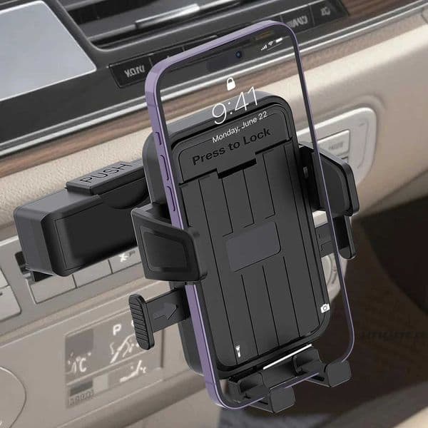 Universal CD Slot Phone Mount Stand One-Touch Release Auto-lock Car Phone Holder Cell Phone Support for IPhone 16 M251118