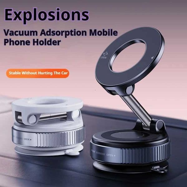 X68 Car Phone Stand Mechanical Vacuum Suction Cup Rotate 360 Strong Magnetic Adsorption Bracket Navigation Universal HolderM251118