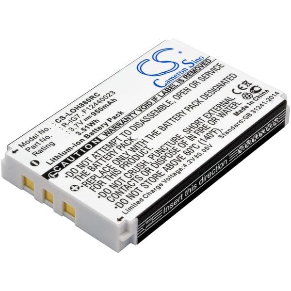 CS Li-ion Remote Control Battery for Logitech, 3.7 950mAh,Compatible Models: TC30, Harmony One, MX-880, MX-890, AVL300s, AVL300, MCC-AV100