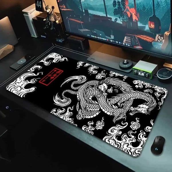 Japanese Dragon Large XXL Gaming Mousepad 900x400 700x300 Speed Desk Mat Anime Theme Keyboard Gamer Mouse Pad for EsportsM251119