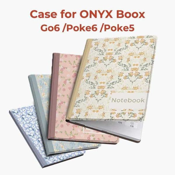 Onyx BOOX GO 6 Poke5 and Poke6 6-inch e-reader housings with ultra-thin magnetic smart tablet auto wake functionXJ250419