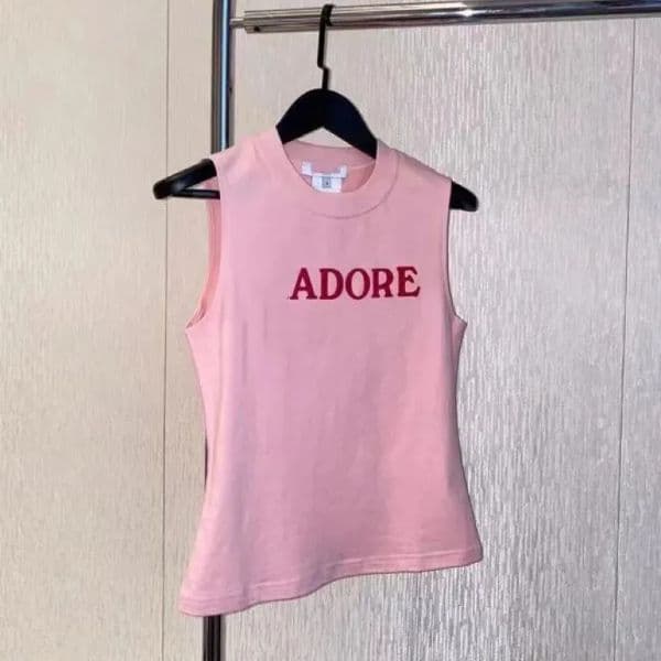 slveless Summer womens T-shirt vest round neck pure cotton T-shirt slim fit fashionable and versatile trendy top L260609