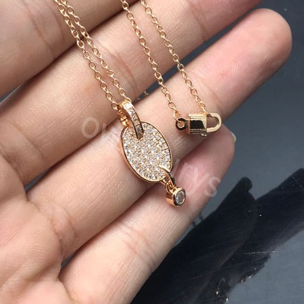 Designer H JewelryWomen's Rose Gold Pendant HREMMES Necklace Stainless Steel Designer Necklace Holiday Gift High Quality Jewelry