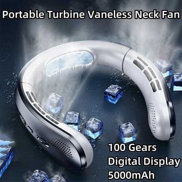 Silent portable neck fan with power for long-term charging electric brushless wireless USB neck brushless fan cooling device Z250419