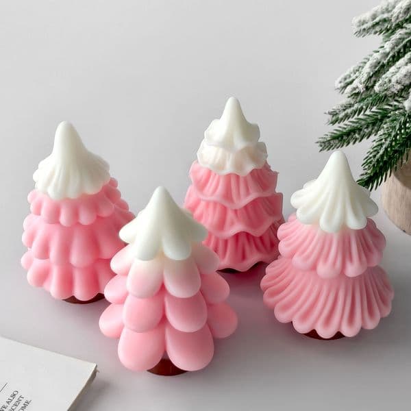 Christmas Tree Candle Mold DIY Christmas Handmade Scented Decorative Gift Silicone Mold Z260520
