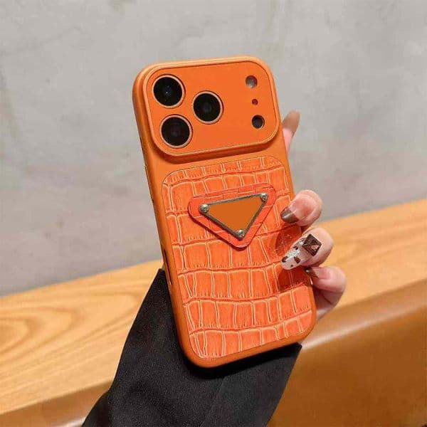 iphone case Chic Designer Leather Wallet Phone Case for iPhone 17 Pro Max - Card Holder Card Pocket u0026 Lanyard Fits 16/15 ProMax 14-12 Mobile Cover Q260428