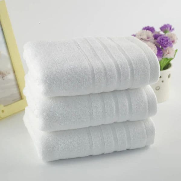 Adult Towels Made of Pure Cotton Highly Absorbent Soft and Thick Bathroom and el Supplies White Hand Towel for Face Washing 250418