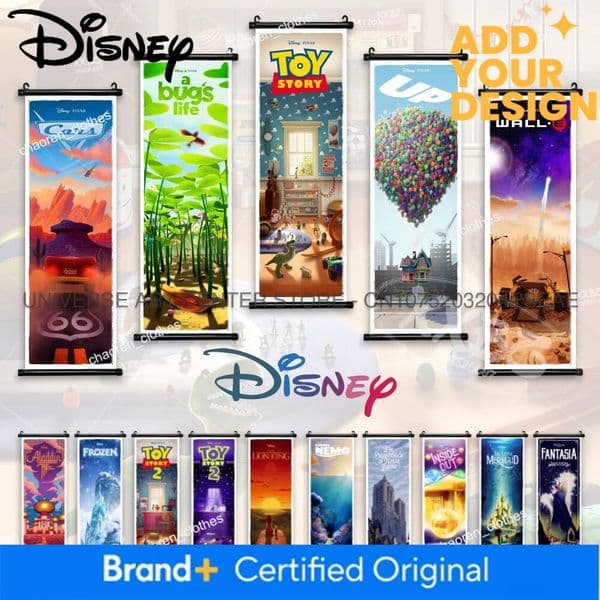 Disney custom Poster Zootopia Hanging Painting Winnie Wall Art Frozen Scrolls Pictur The Lion King Home Decoration Peter Pan Wallpaper