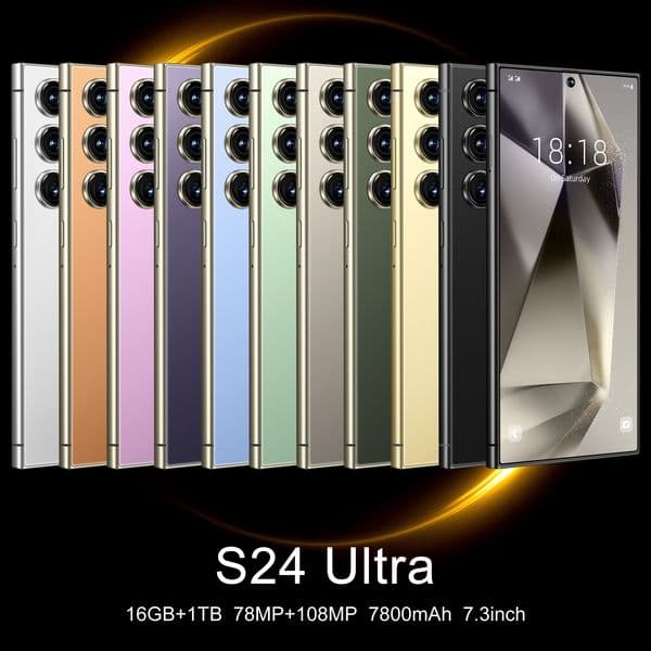 S24 ULtra 7.3-inch Android 12.0 octa-core 16megapixel 4G phone with 4G+128G Cell Phones Unlock Touch Screen Phone Androids Camera Telephone HD Display Face Recognition