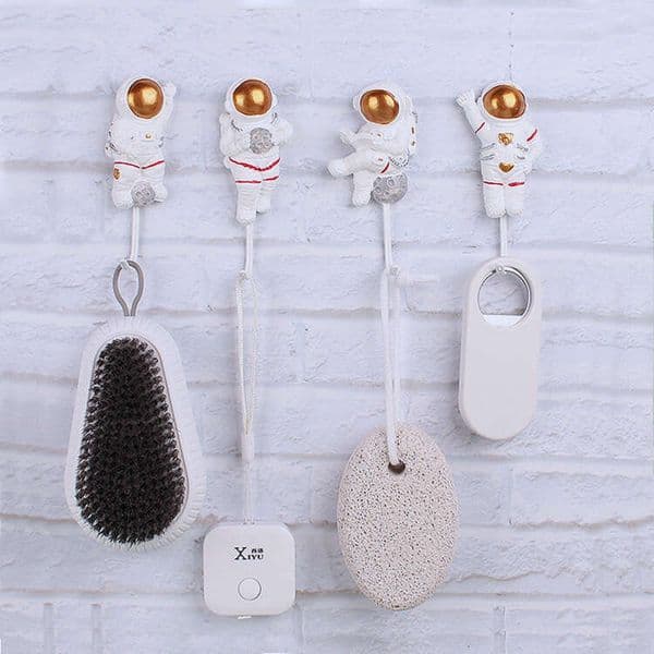 Custom Astronaut Adhesive Hanger No Drilling Required Kitchen Door Back Wall Sticky Storage Organizer Hook