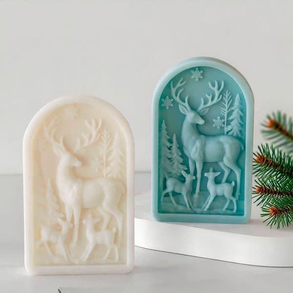 Reindeer Birth Plaster Incense Silicone Mold DIY Candle Gift Z260520