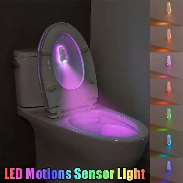 2in1 RGB Night Light LED Motion Sensor Light 8 Light Modes Type-C Rechargeable Lamp for Toilet Corridor Passageway Step LightingW251120