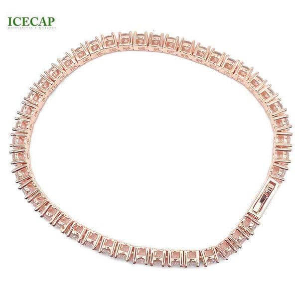 Iced Out 4mm VVS Moissanite Tennis Chain Sterling Sier Bracelet Men and Women Charm Jewelry