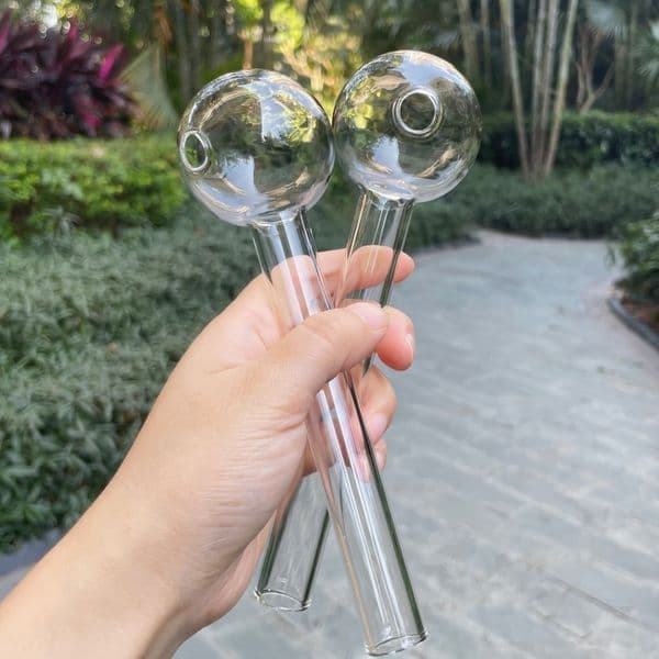Super big large 50mm ball Oil Burner Smoking Hand pipes 8inch Glass Pipe a75a8