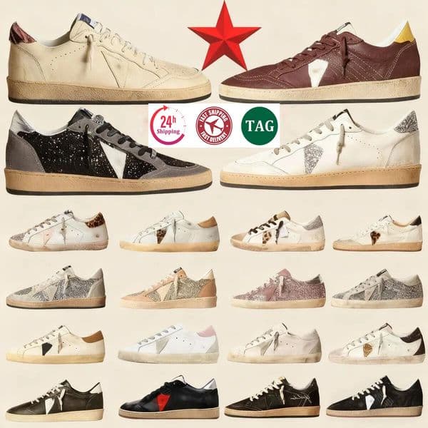 Designer shoes Sneakers Casual Star Shoes Luxury Ball-Star Dirty Loafers Italy Brand Original Platform Trainers Mens Womens