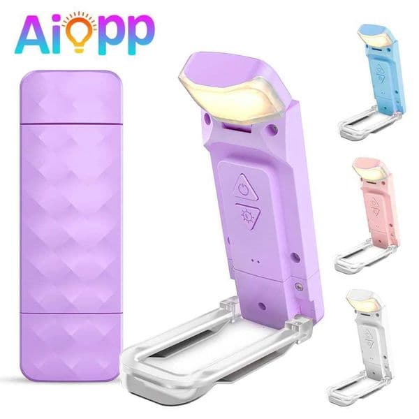 Reading Lamp Book Clamp Eye-Friendly Bed Reading Lamp with 3 Colours 5 Dimmable Brightnesses Rechargeable Book Lamp Book ReW251120