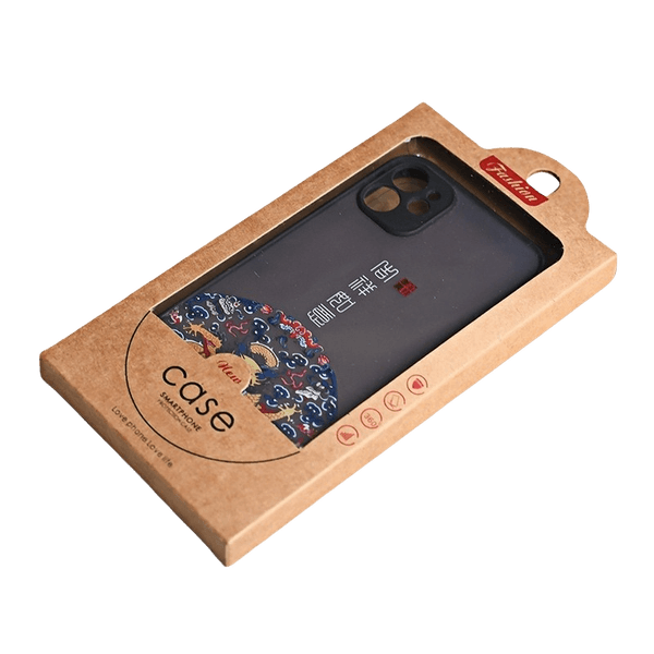 500pcs Custom Packaging for iPhone 15 16 Plus Pro Max Phone Case Universal Kraft Paper Box for Cell Phone Case Cover w28