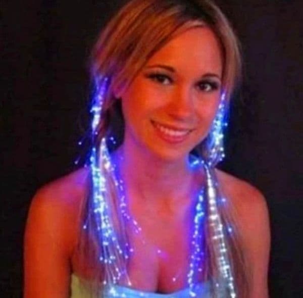 35 x 7cm LED Glowing Flash Wigs Colorful Hair Braided Clip Hairpin Party Supplies Show New Year Party Christmas