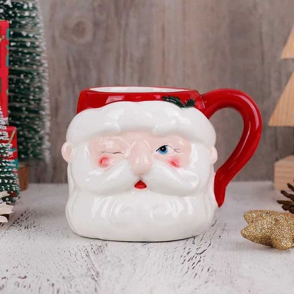 Christmas 3D Santa Ceramic Mug 530ml Festive Coffee Tea Cup Xmas Gift for Home Office Holiday Decor Y251119