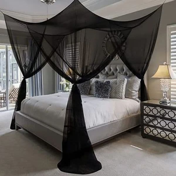 Sexy Mosquito Net Four Door King/Queen Double Size Home Single Bed Prevent Insect Outdoor Square Grace White Canopy Net 250415
