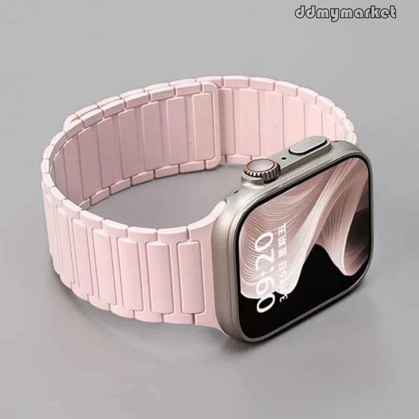 Zhang Jingyi Same Style Compatible with S9 iWatch 10 Strap Apple Watch 8 Magnetic Silicone Ultra ddmymarket