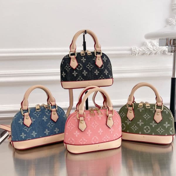 Wholesale Classic Shell Denim Letters Pattern Women Mini Crossbody Bag Luxury Shoulder Bags