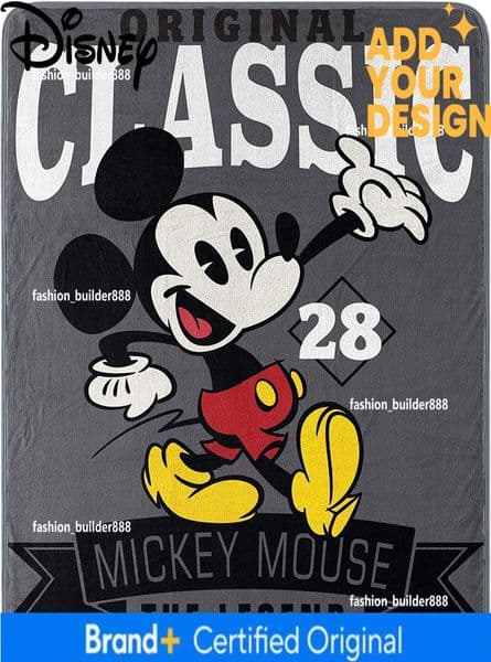 Custom Disney Mickey Mouse Super Plush Throw The Legend 46" x 60" Blanket
