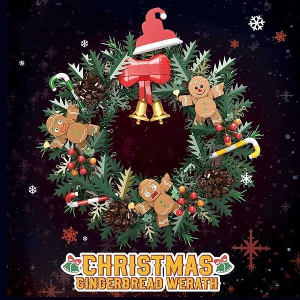 Gingerbread Man Flowers Garland Building Toys DIY Blocks Sets Desktop Bricks Decoration Christmas Gifts for Kids Adult 1100Pcs T251121