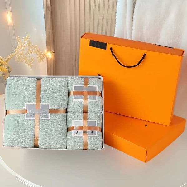 Coral Fleece Wedding Favor Bath Set Box Company Annual Meeting Gift Towel B2