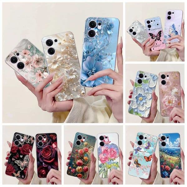 For Reno13 F 5G Case CPH2699 Clear TPU Silicone Soft Phone Cases For Reno 13F 4G Cover Flower Funda For Reno13 FS CapaW251121