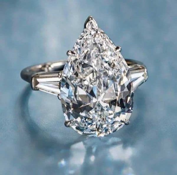 Luxury Water Drop 6ct Lab Diamond Ring 925 sterling silver Engagement Wedding band Rings for Women Bridal Fine Party JewelryT251121