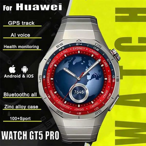 For GT5 Pro Smartwatch AMOLED Sn Calling GPS Tracking Rate Cpass NFC IP68 Waterproof Smartwatch H251121
